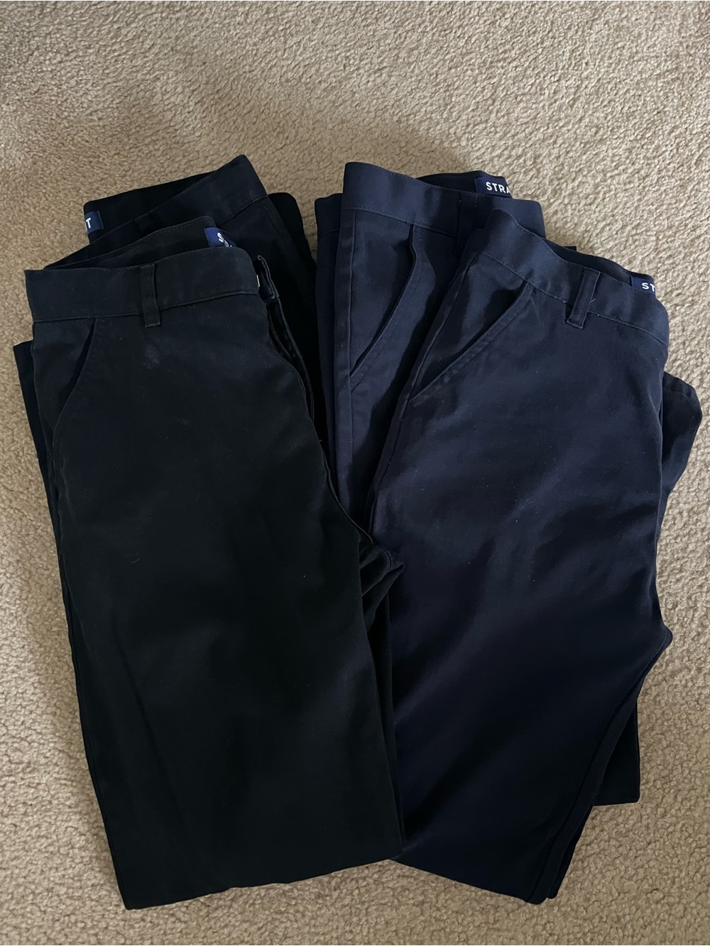 French Toast Men's Chino Pants in Black and Navy